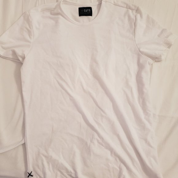 Cuts muscle t-shirt slim-fit, white (Small) *NEW* - Picture 1 of 1